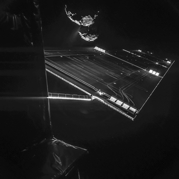 Rosetta mission selfie at 16 kmLR